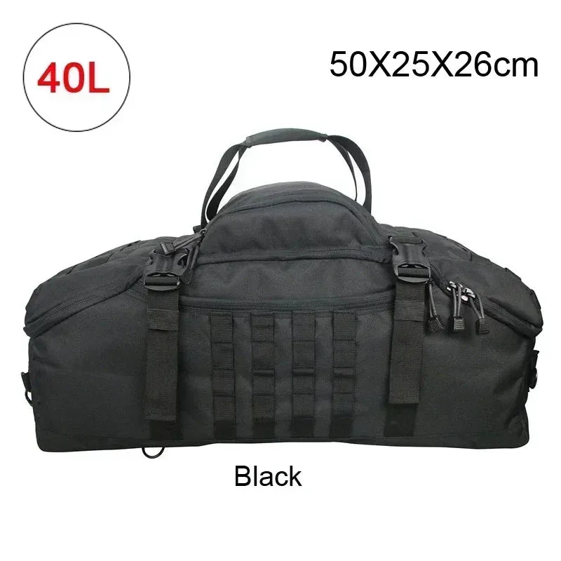 3-Way Tactical Duffel Backpack 35L 50L 80L Hiking Camping Travel Bag