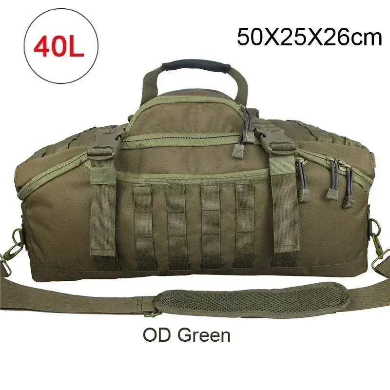 3-Way Tactical Duffel Backpack 35L 50L 80L Hiking Camping Travel Bag