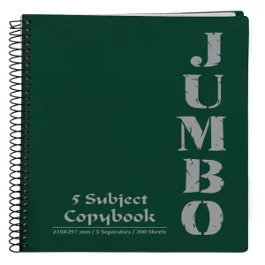 A4 Jumbo Notebook Dark Green ( 3, 5 Subjects )