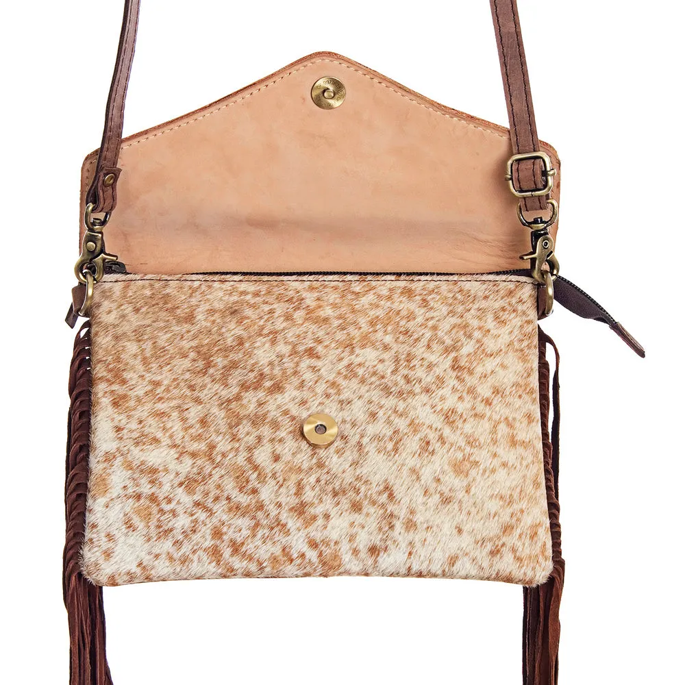 American Darling ADBGD101 Envelope Hand Tooled Hair-On Genuine Leather Women Bag Western Handbag Purse