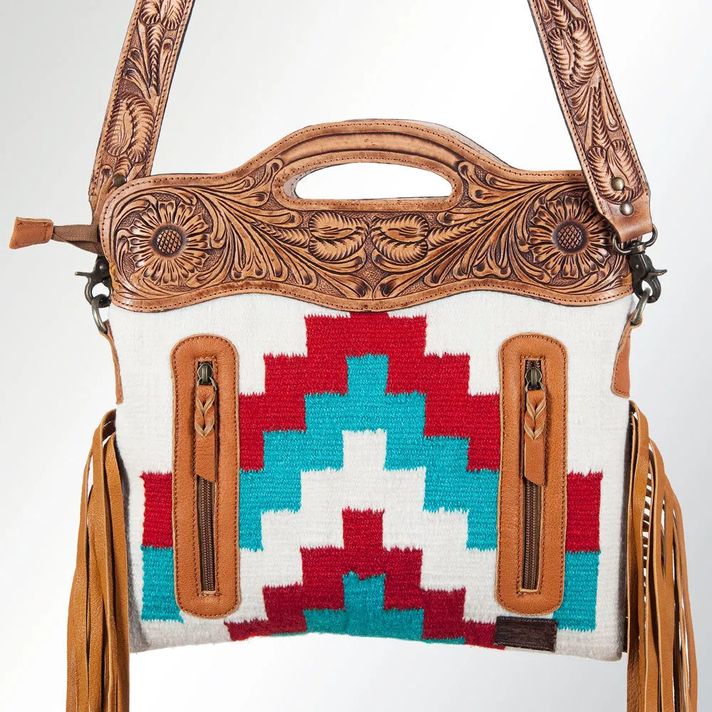 American Darling ADBGZ245 Clutch Hand Tooled Saddle Blanket Genuine Leather Women Bag Western Handbag Purse