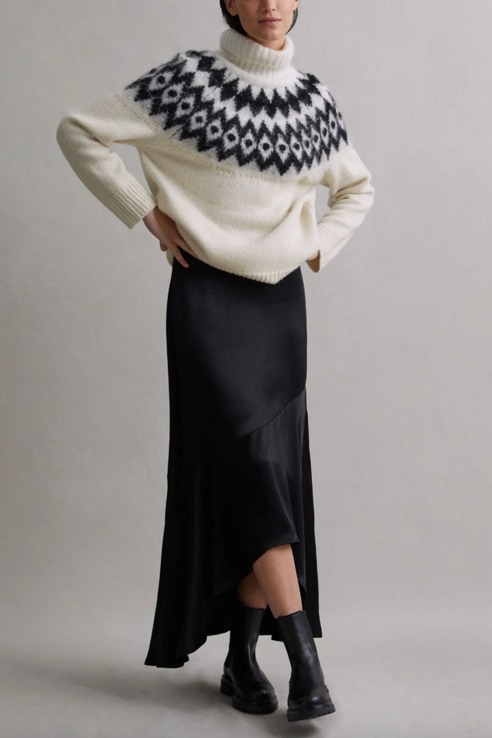 Amy Wool-Cashmere Blend Fair-Isle Roll Neck Jumper