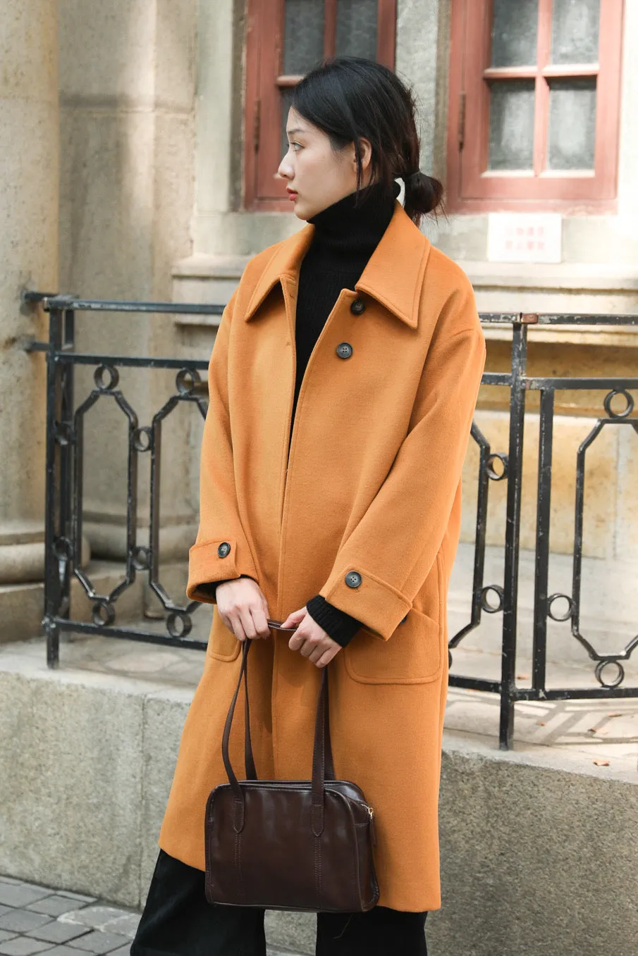 Annabelle Long Wool Coat