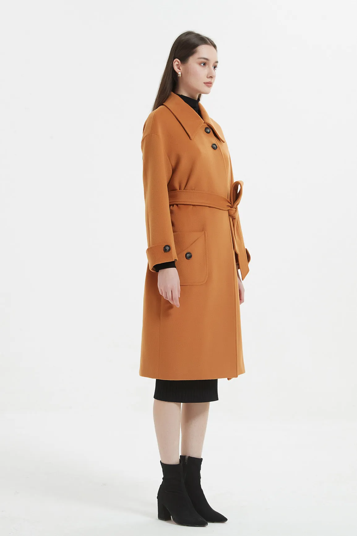 Annabelle Long Wool Coat