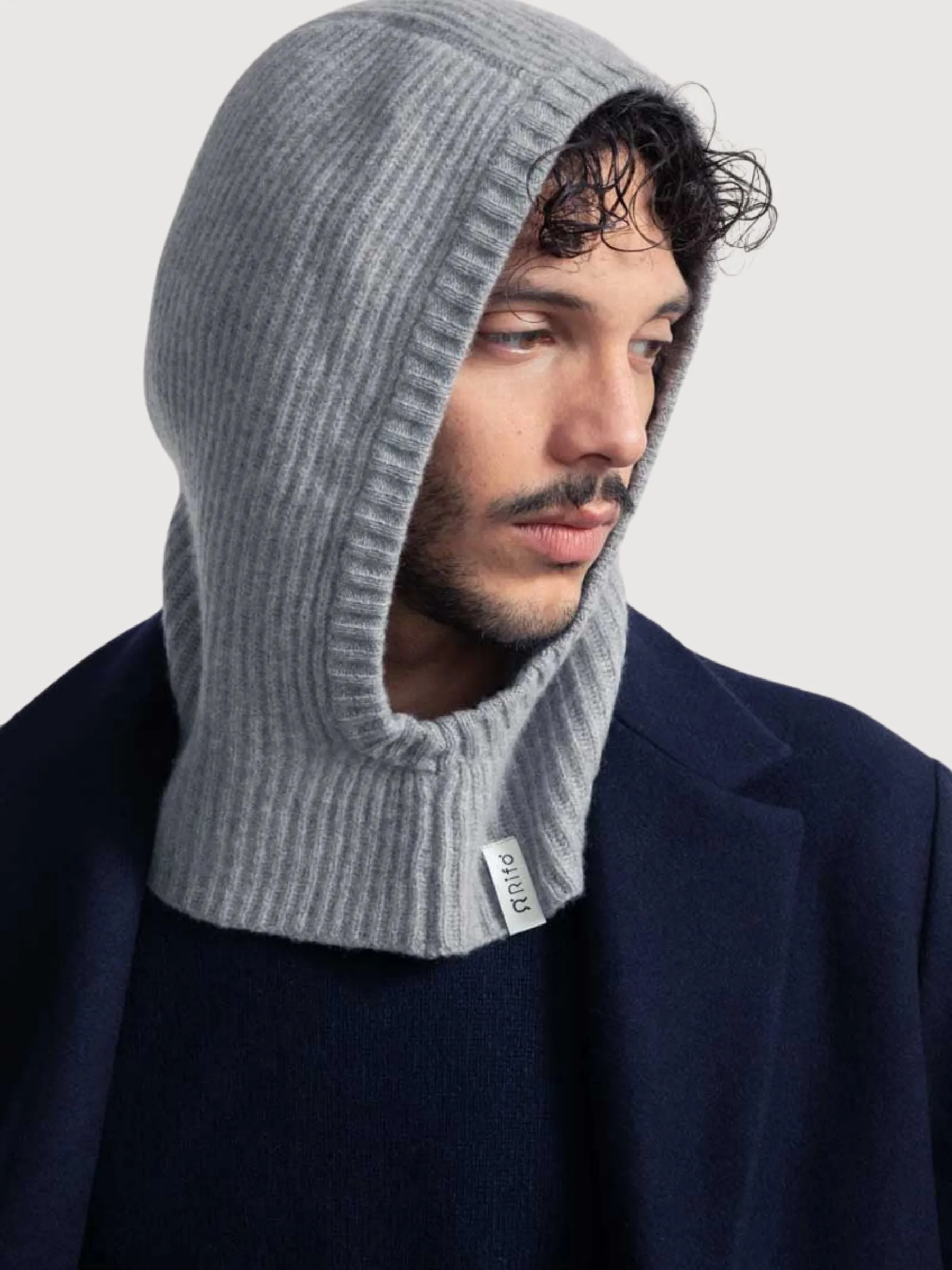 Balaclava Marika Unisex Recycled Cashmere Grey | Rifò