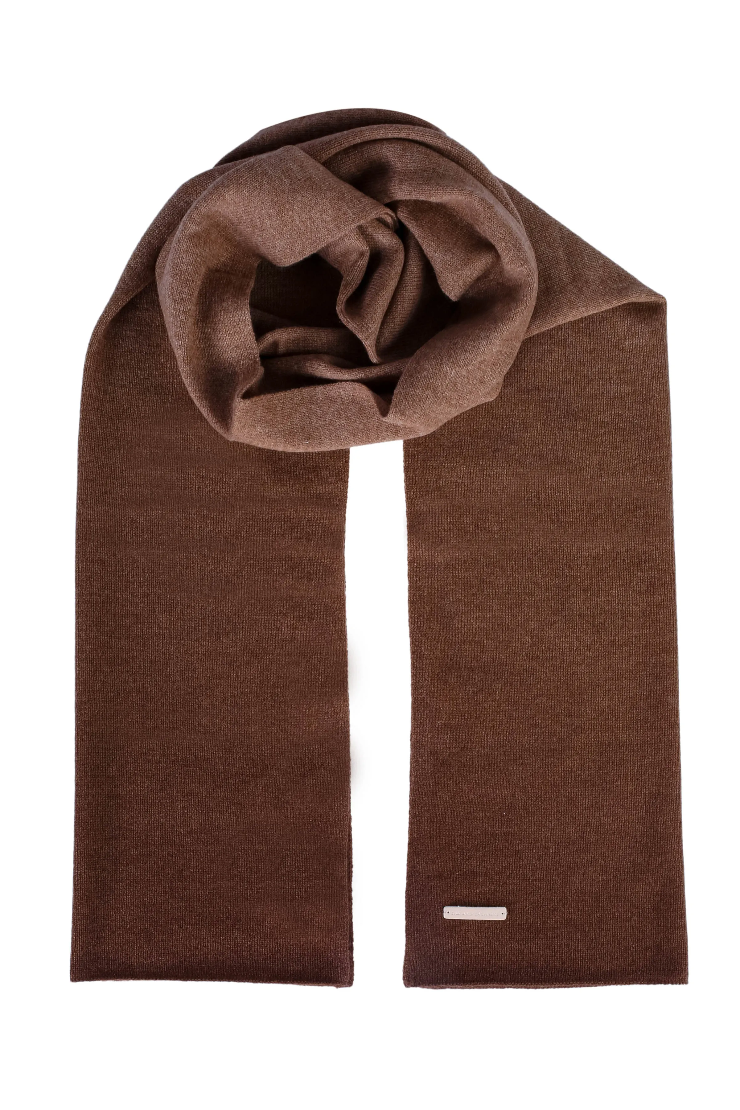 Beige Cashmere Wool Gradient Scarf 35 x 195 cm