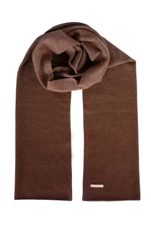 Beige Cashmere Wool Gradient Scarf 35 x 195 cm