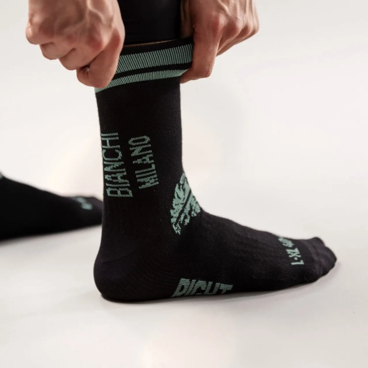 Bianchi Milano Winter Insulated Unisex Cycling Sock - Black Celeste