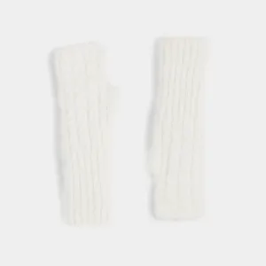 Cable Fingerless - White