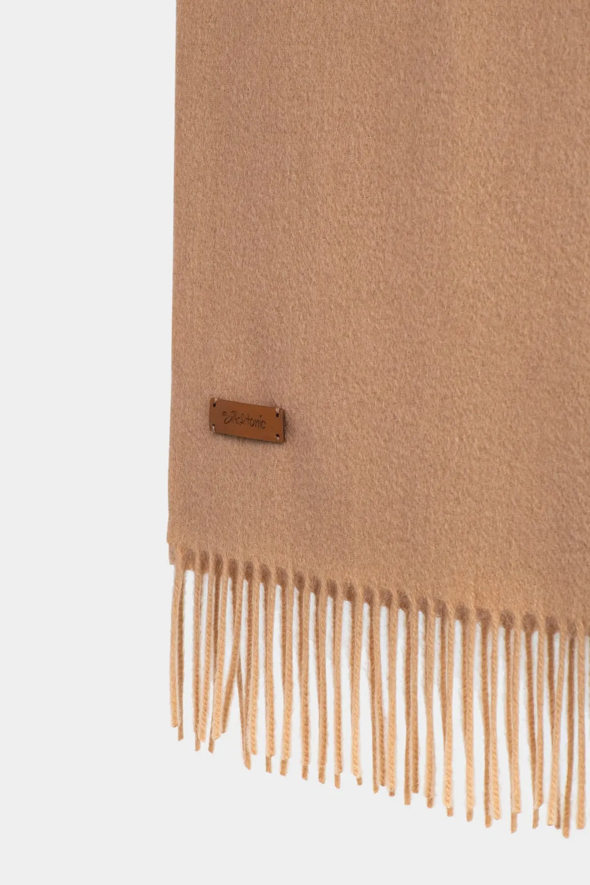 CAMEL CASHMERE SCARF