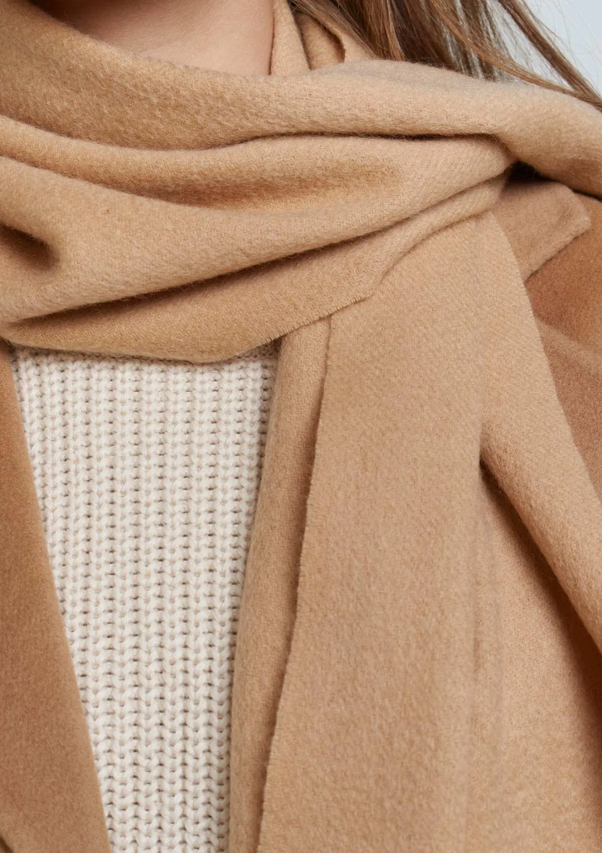 CAMEL CASHMERE SCARF