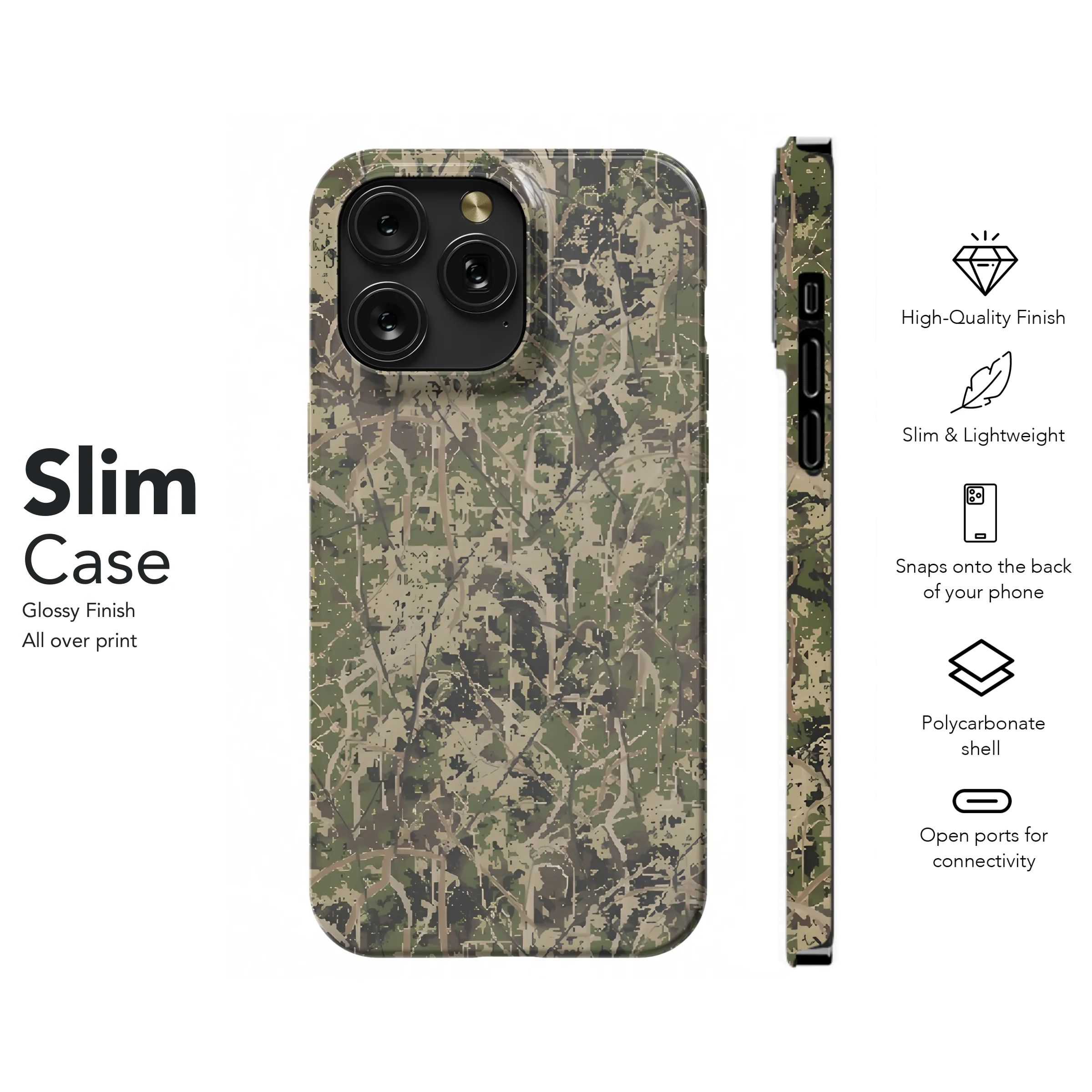 Camo Seamless Phone Case iPhone Samsung Cover Pixel 2543