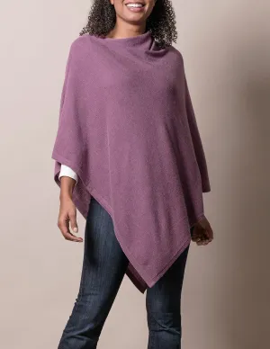 Cashmere & Wool Poncho - Lilac