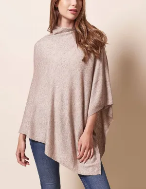 Cashmere & Wool Poncho - Sand