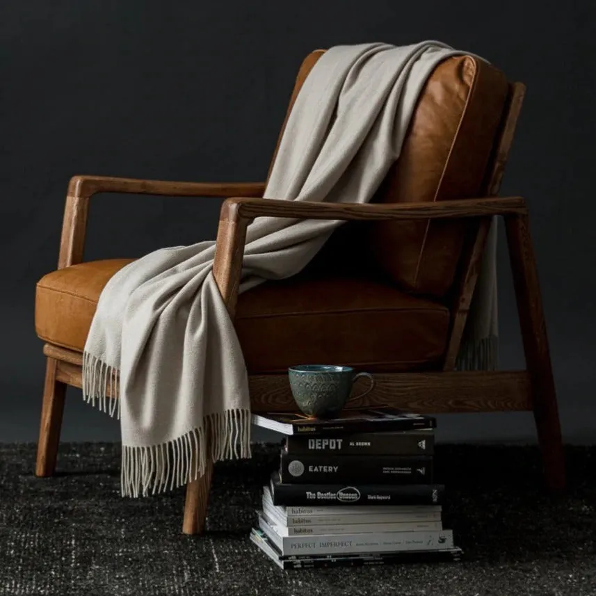 Cashmere Merino Throw - Putty