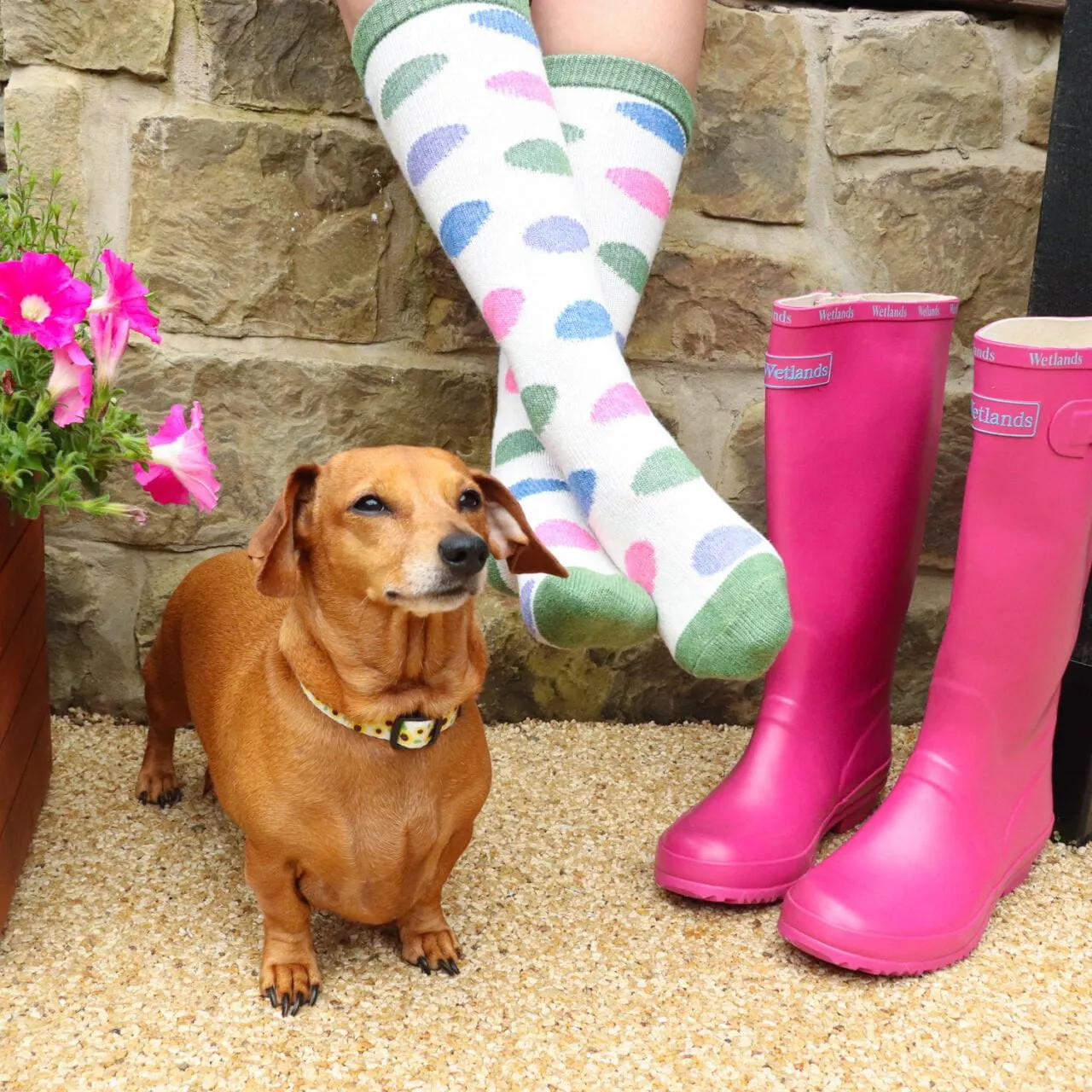 Chloe Spot Boot Socks