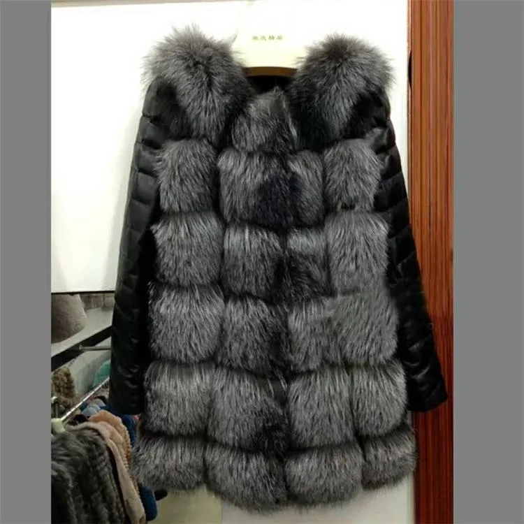 Contrast Faux Fur Cropped Jacket | Trendy Winter Outerwear