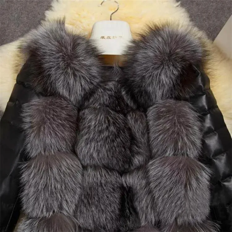 Contrast Faux Fur Cropped Jacket | Trendy Winter Outerwear
