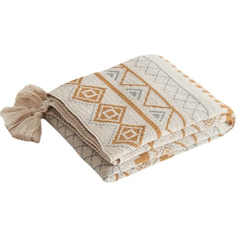 Cozy Nordic Luxe Acrylic Knit Blanket | Elegant Winter Home Decor & Sofa Throw