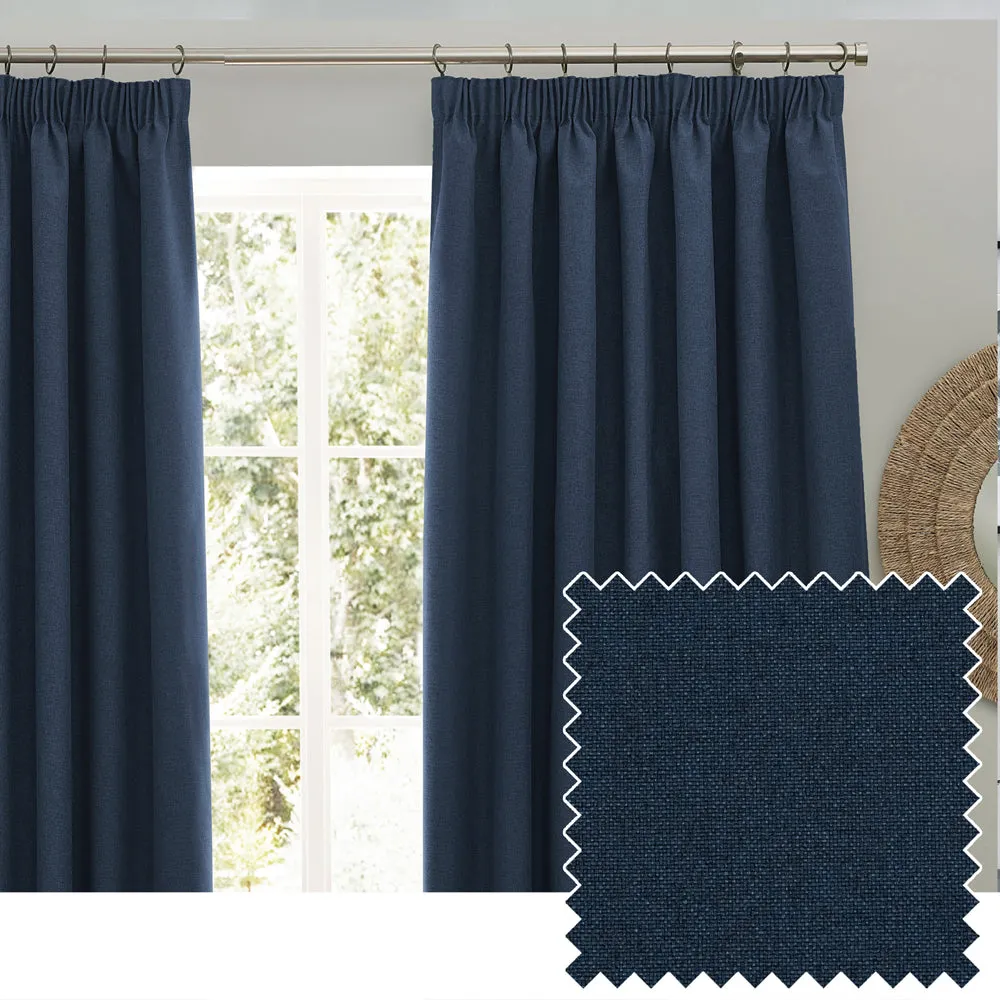 Dawn Blackout Pencil Pleat Curtains Midnight