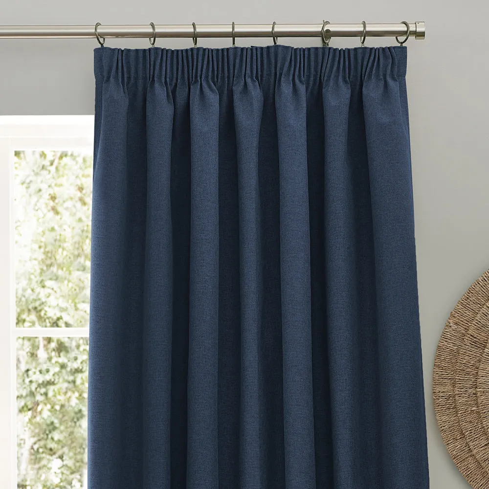 Dawn Blackout Pencil Pleat Curtains Midnight