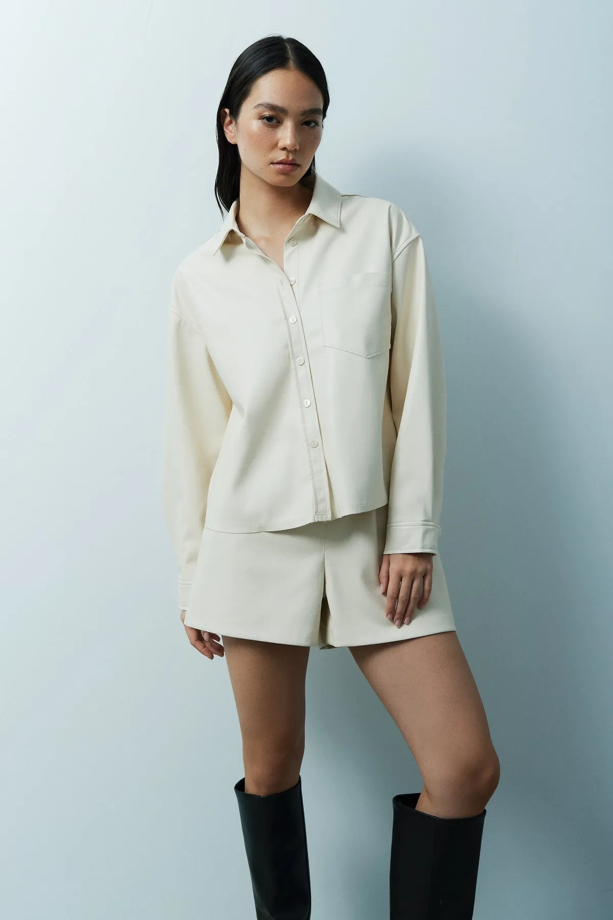Driane Faux Leather Top?