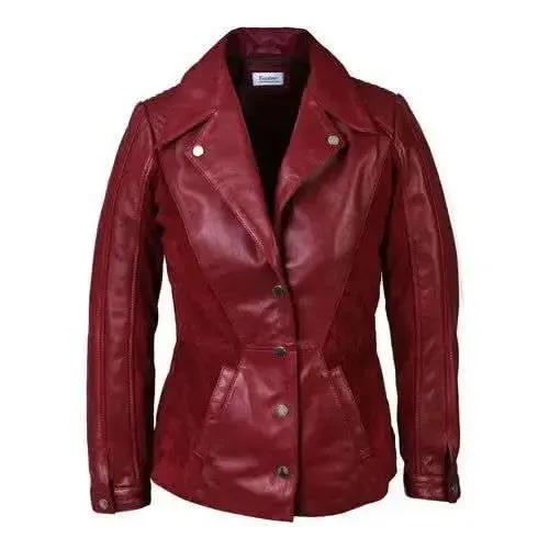 Elegant Women's Suede Leather Jacket by Marcella