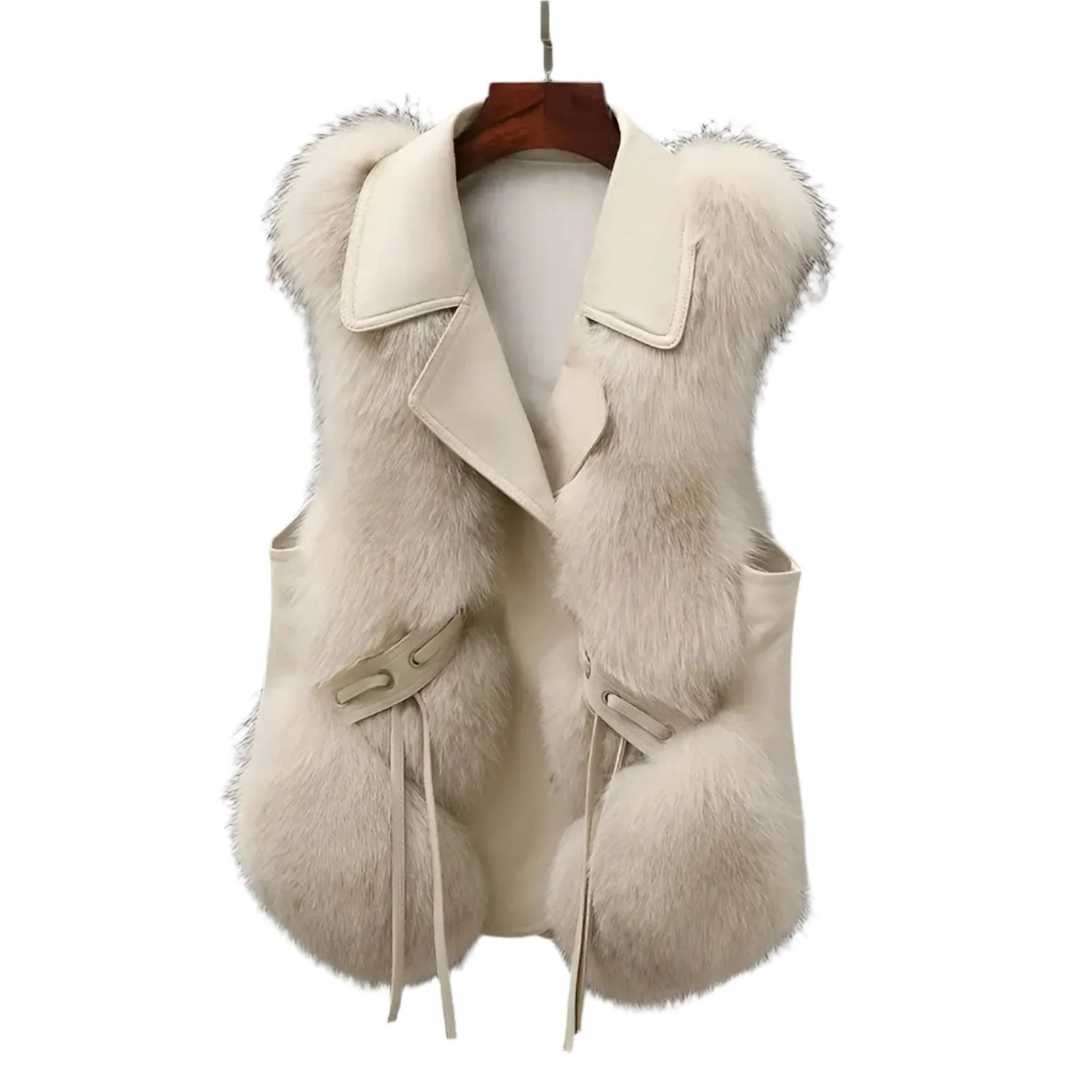 Erika® | Elegant Fur Leather Coat