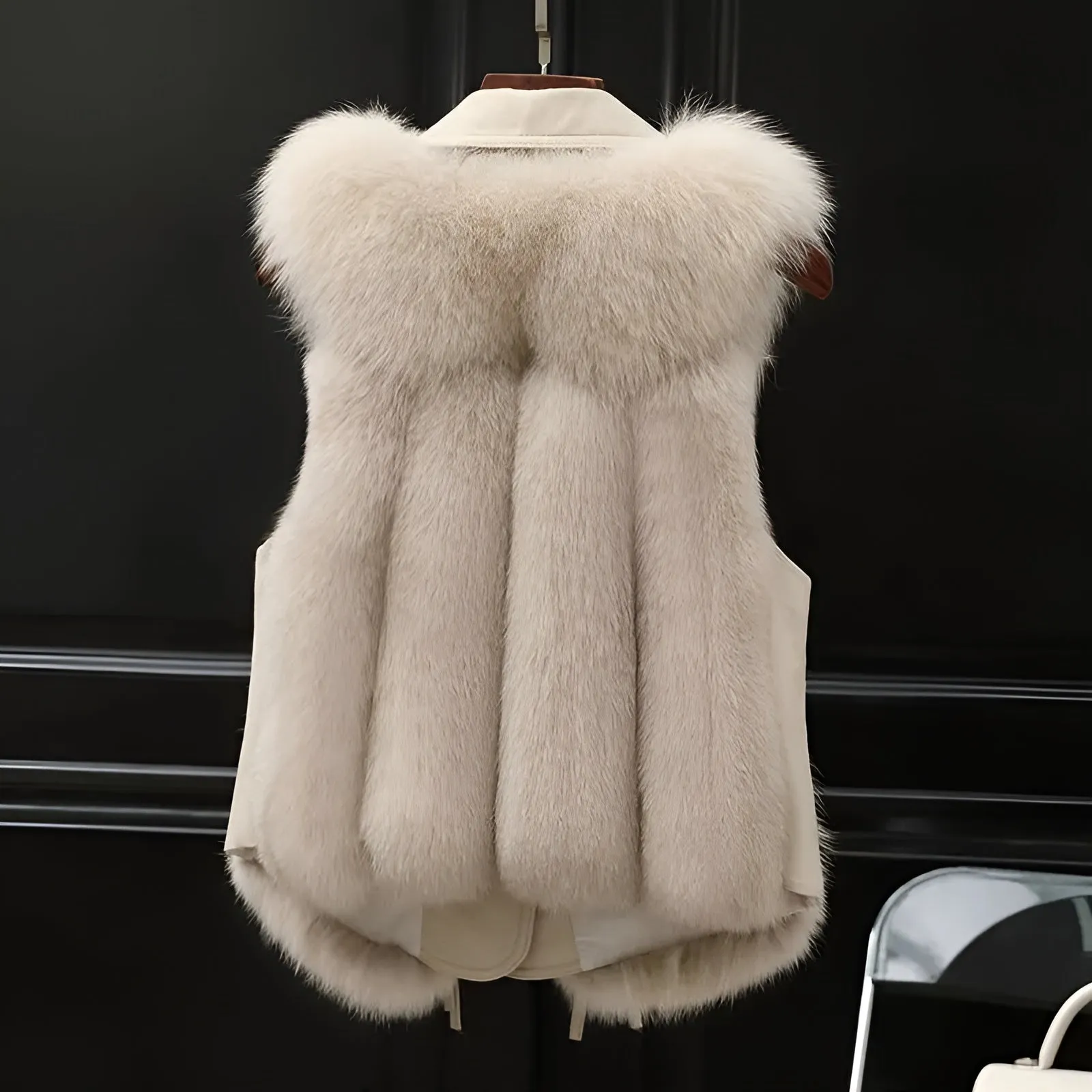 Erika® | Elegant Fur Leather Coat