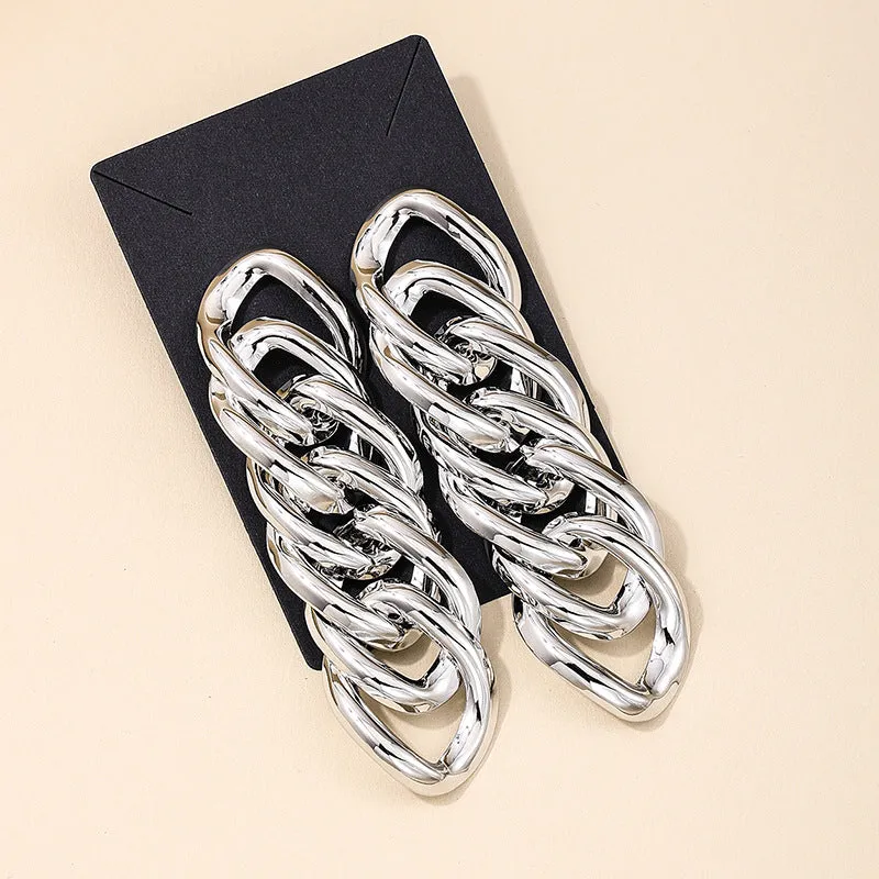 Exaggerated Tassel Geometric Earrings - Vienna Verve Collection