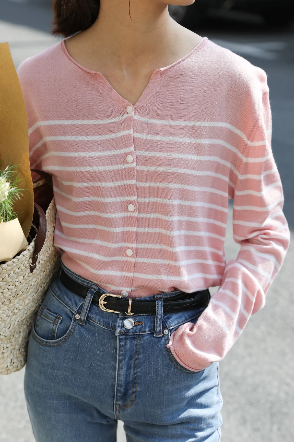 Fae Striped Cardigan