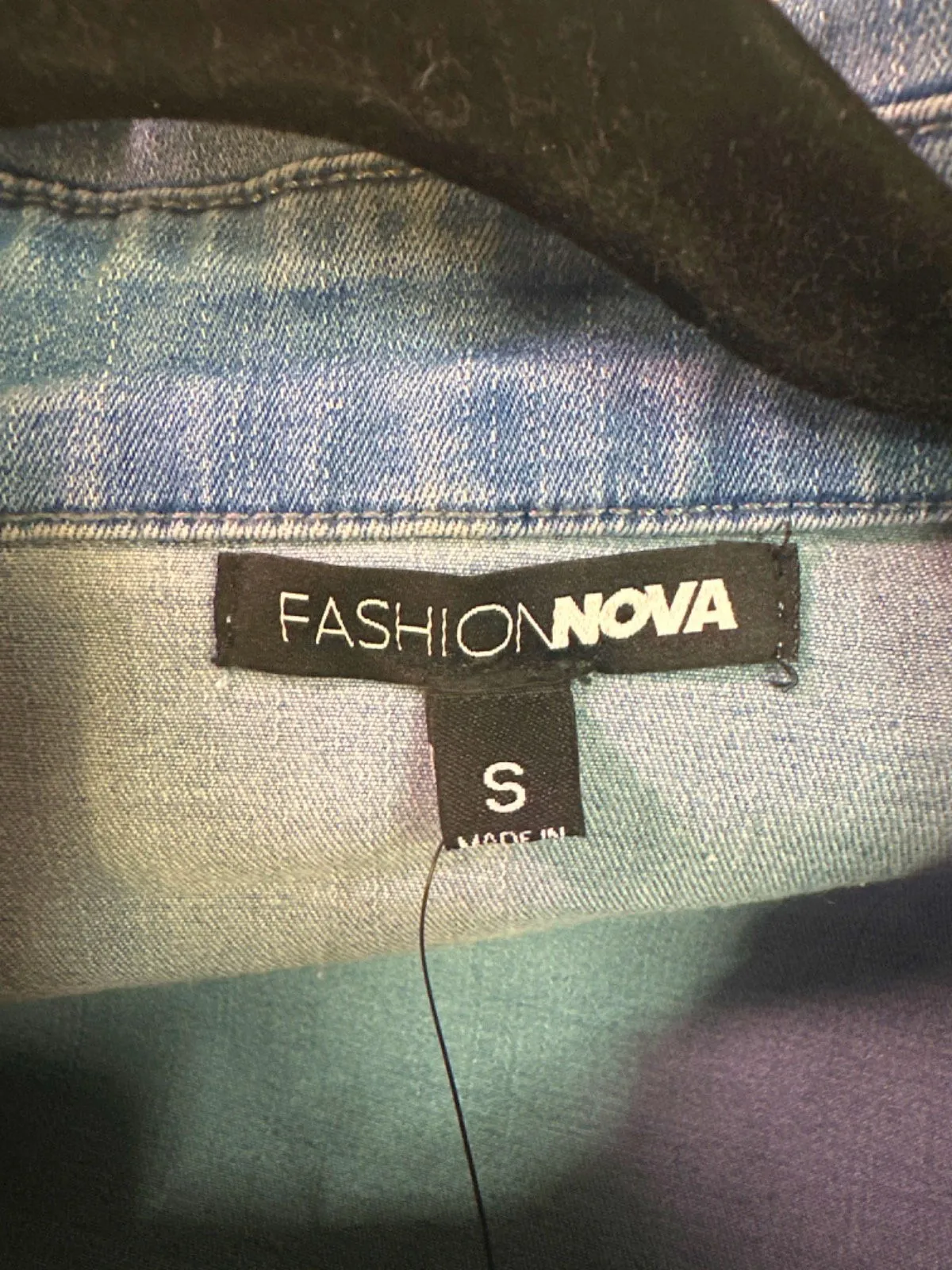 Fashion Nova Medium Blue Get With The Program Denim Mini Dress UK S