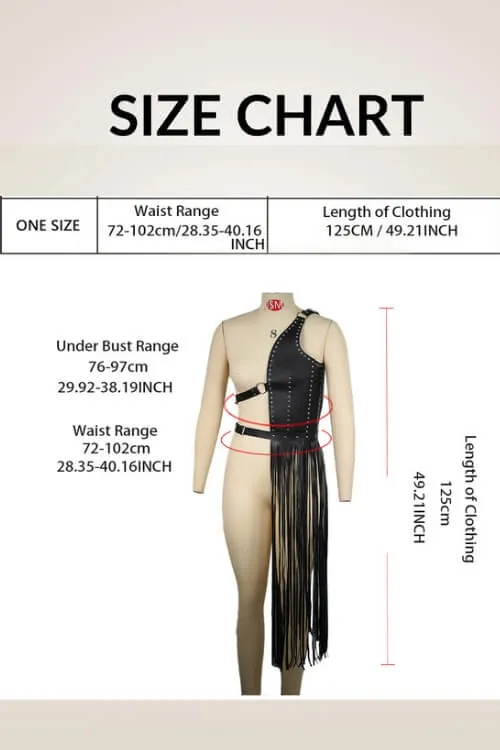 Fierce Fringe Harness – Chic Vegan Leather