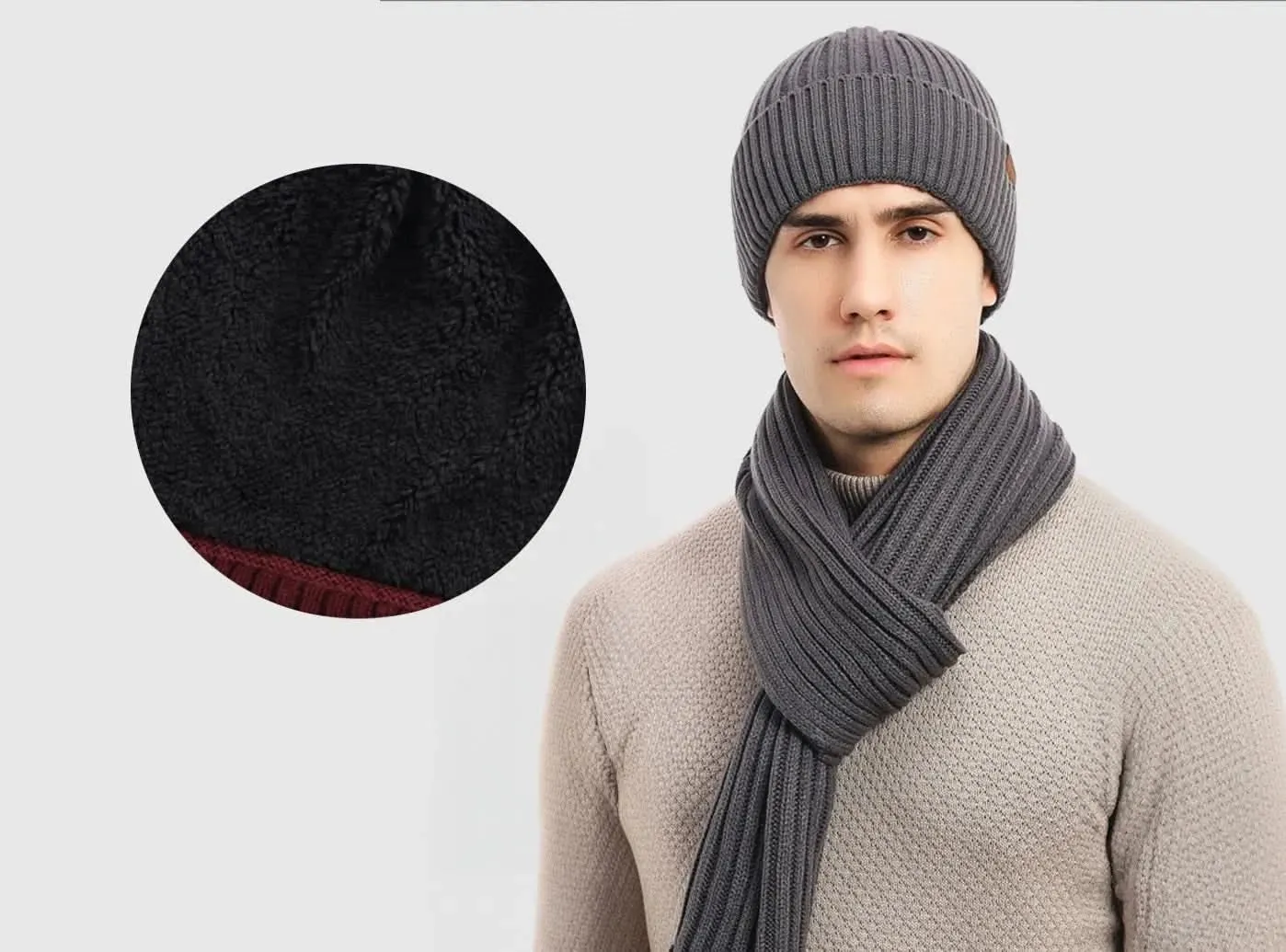 FitVille Winter Hat, Scarf, and Gloves Set (Unisex)