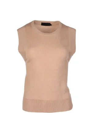 Hannah Ladies Cashmere Tank in Hazel Beige