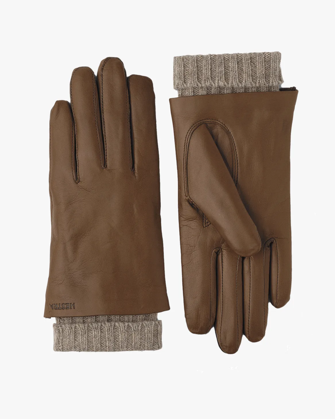 Hestra Womens Megan Wool Lined Hairsheep Leather Gloves - Light Brown