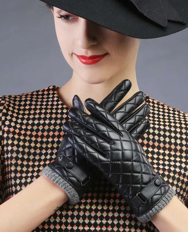 High grade plaid mittens