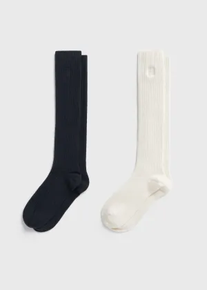 High winter socks navy/winter white