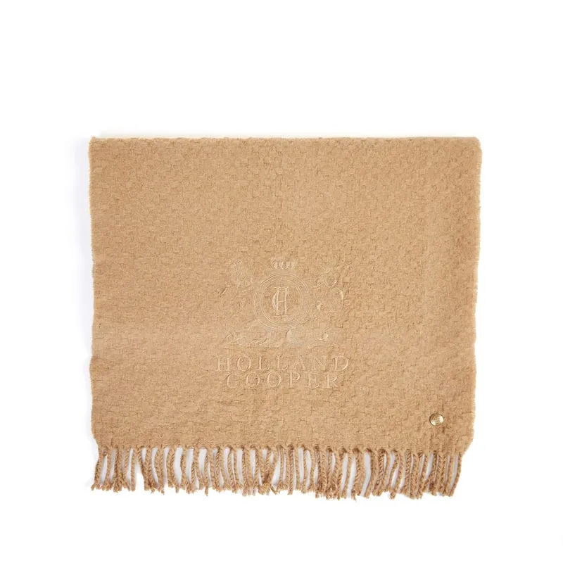Holland Cooper Chelsea Ladies Scarf - Camel Marl