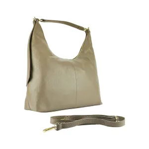 Italian Crafted Taupe Soft Leather Handbag for Women