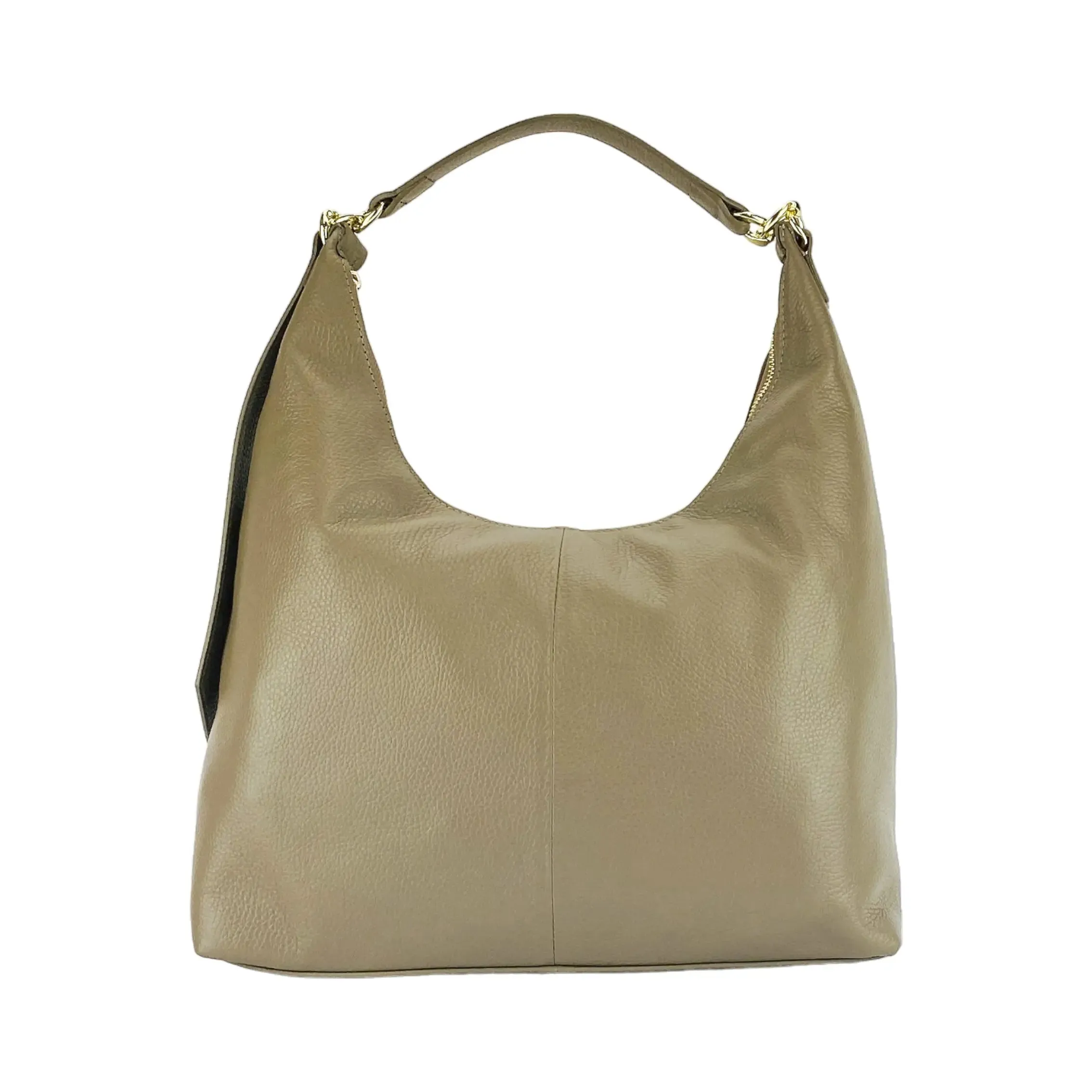 Italian Crafted Taupe Soft Leather Handbag for Women