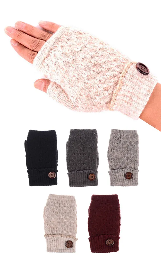 JG624 Knit Lining Fingerless Gloves 12prs Pack (JSP)