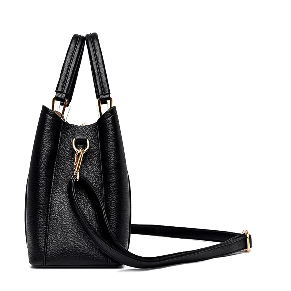 KAIDIFEINIROO-Luxury Soft Leather Large Handbag
