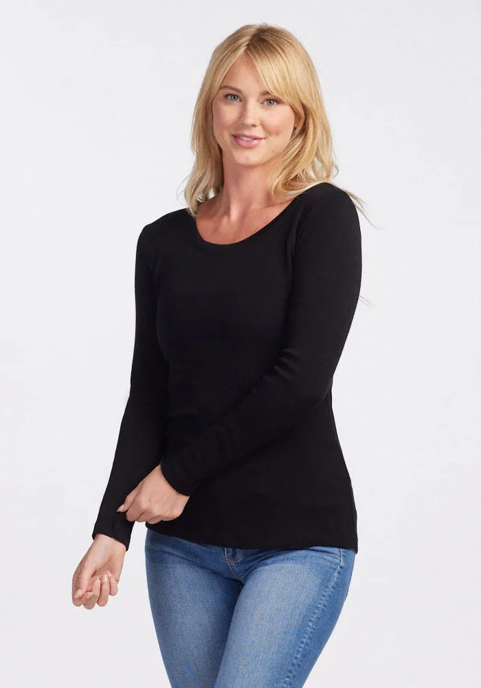 Kenzie Scoop Neck • Final Sale Deals! - Black