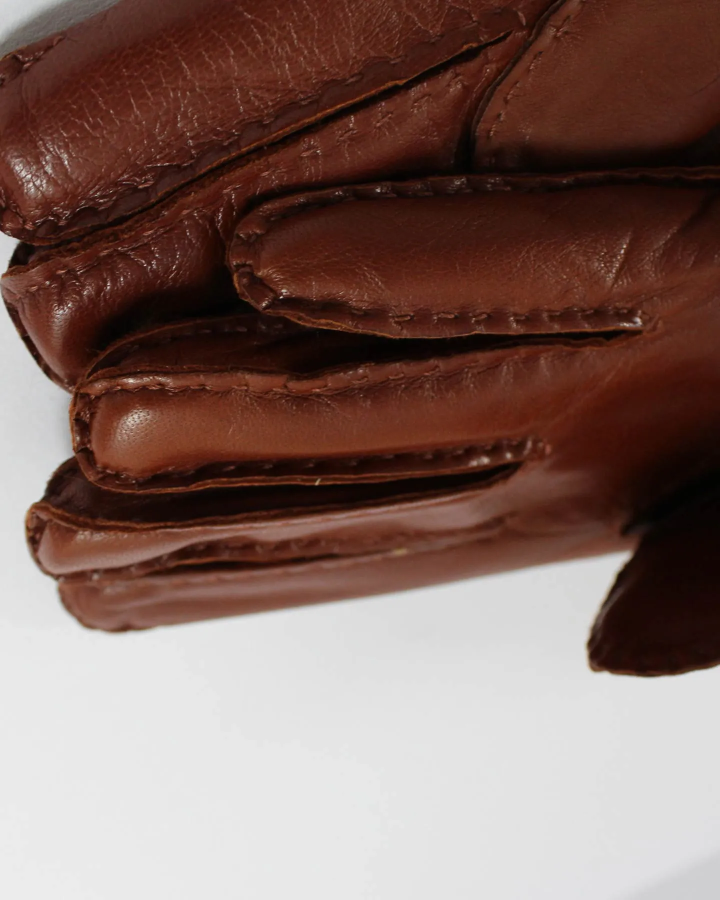 Kiton Leather Gloves Brown S/M - 8 1/2
