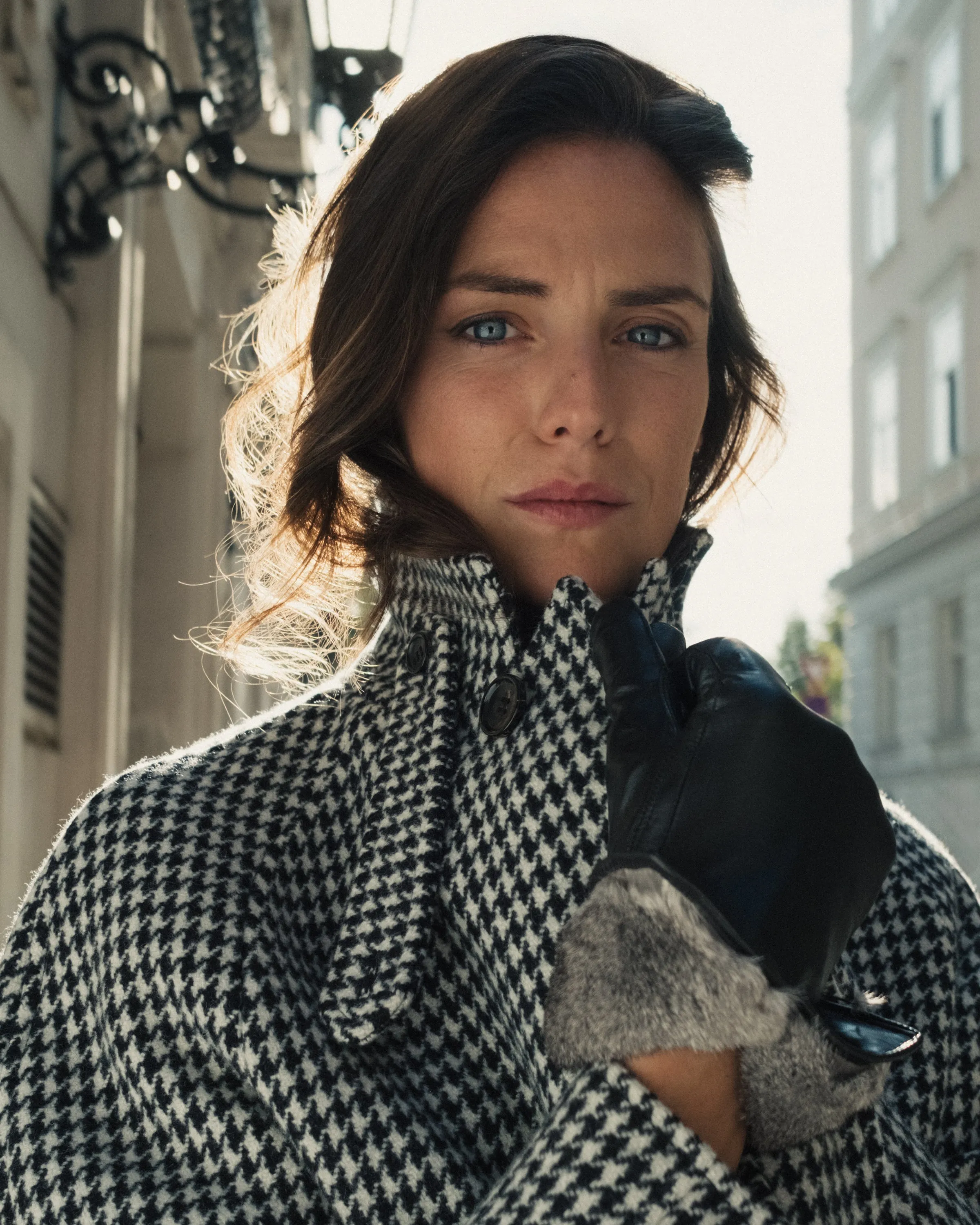 Ladies Gloves from Black Hair Sheep Nappa lined with Cashmere and Orylag