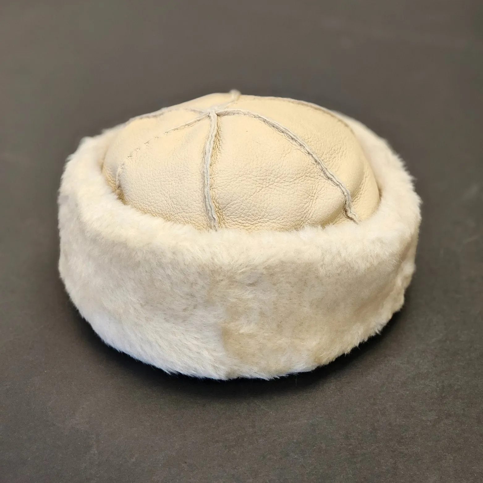 Loro Piana Colbacco Annie Shearling, Leather Beanie