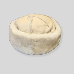 Loro Piana Colbacco Annie Shearling, Leather Beanie