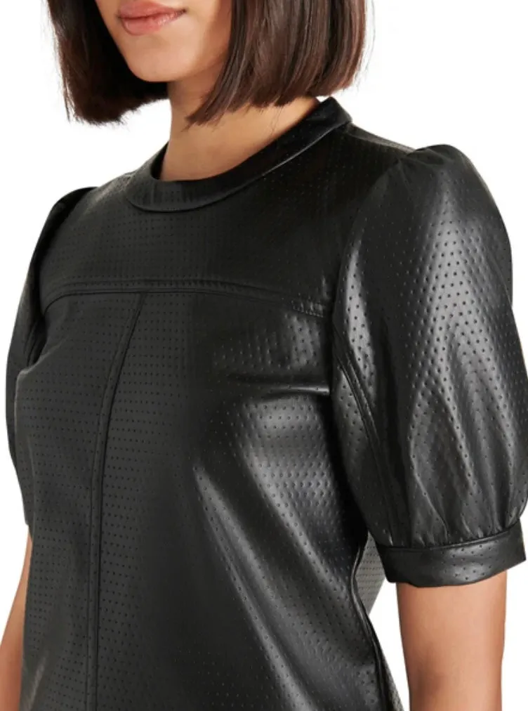 MILLER LEATHER TOP - BLACK