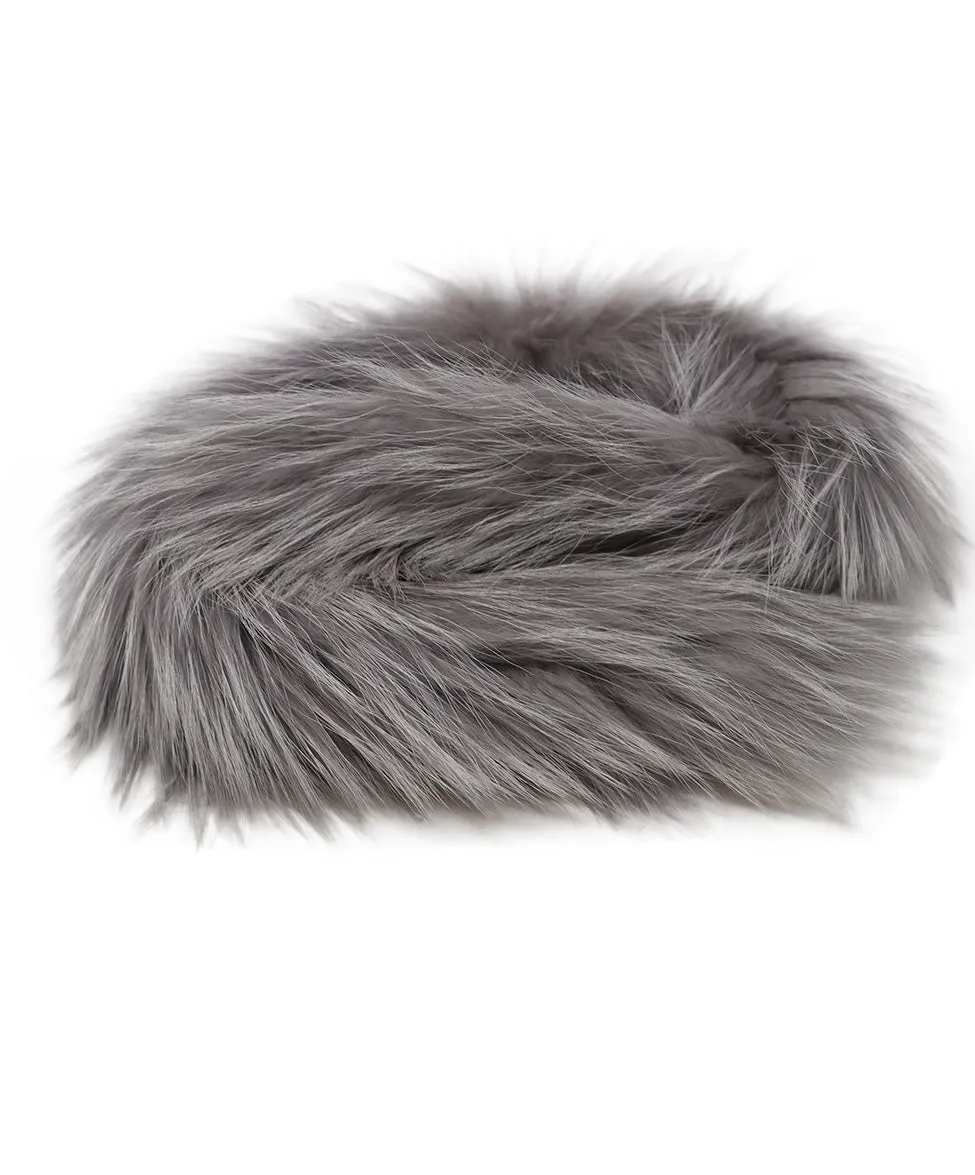 Mr.& Mrs. Italy Grey Fox Fur Collar